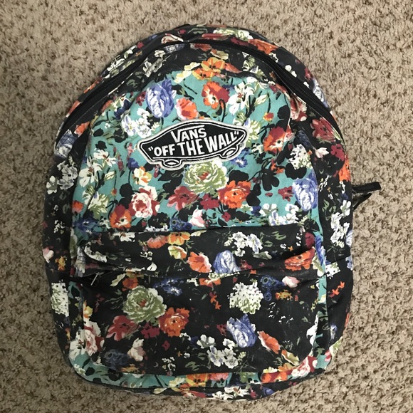 vans off the wall floral backpack